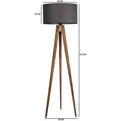 Opviq Holzfußbodenlampe - Elegant Koyu Gri Design - Stehlampe Opviq Holzfußbodenlampe - Elegant Koyu Gri Design - Stehlampe