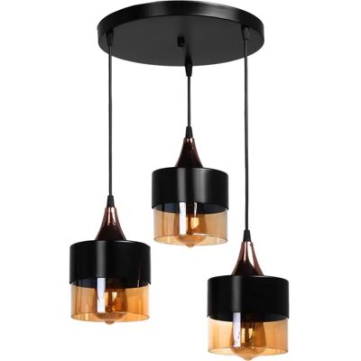 Opviq Yantus Pendelleuchte - E27, 60W, Metall & Glas Opviq Yantus Pendelleuchte - E27, 60W, Metall & Glas