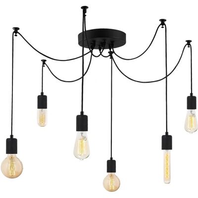 Opviq MR 928 Schwarzer 6-Licht Industrieller Kronleuchter Opviq MR 928 Schwarzer 6-Licht Industrieller Kronleuchter