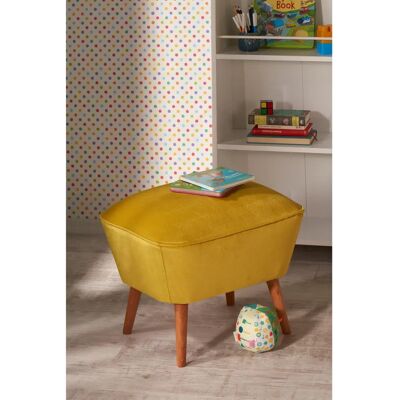 Atelier del Sofa Moutarde Pouf - 45x45x57cm - Publicité Atelier del Sofa Moutarde Pouf - 45x45x57cm - Publicité