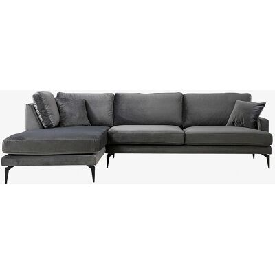 Homitis Mørkegrå L-formet Hjørnesofa - Homeroom Homitis Mørkegrå L-formet Hjørnesofa - Homeroom