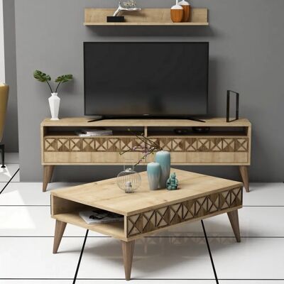 Kodin1.Com Eichenwohnzimmermöbel-Set - Amerikanischer Traditionsstil Kodin1.Com Eichenwohnzimmermöbel-Set - Amerikanischer Traditionsstil