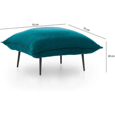 Atelier del Sofa Tuffet Aspen Tuffet - Vert Pétrole - Pouf - Publicité Atelier del Sofa Tuffet Aspen Tuffet - Vert Pétrole - Pouf - Publicité