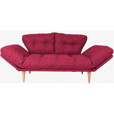 Hanah Home3: Rød 200x70cm multifunksjonell sovesofa Hanah Home3: Rød 200x70cm multifunksjonell sovesofa