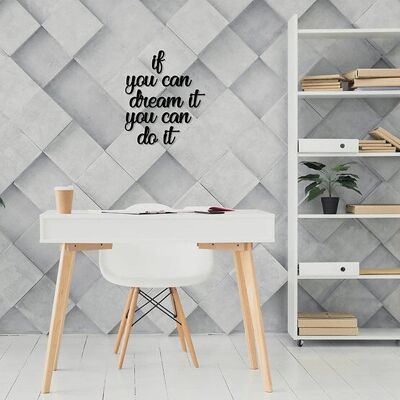 Wallity Dekoratives Holz-Wandaccessoire - Wenn du es träumen kannst, kannst du es tun Wallity Dekoratives Holz-Wandaccessoire - Wenn du es träumen kannst, kannst du es tun