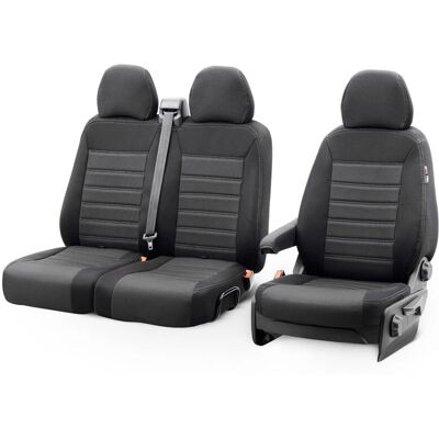 Conjunto de fundas para asientos de coche - Negro - T6 2015-2022 Conjunto de fundas para asientos de coche - Negro - T6 2015-2022