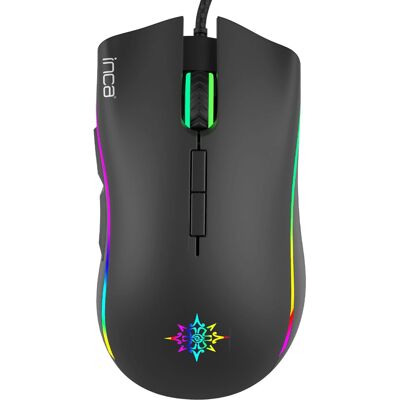 Inca IMG-349 Gaming-Maus - Rechtshand, 6400 DPI, USB, Schwarz Inca IMG-349 Gaming-Maus - Rechtshand, 6400 DPI, USB, Schwarz