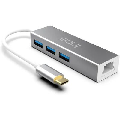 Inca ITPC-3T - Adaptador Ethernet - USB 3.2 Gen 1 - Aluminio Inca ITPC-3T - Adaptador Ethernet - USB 3.2 Gen 1 - Aluminio