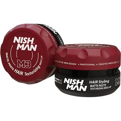 Nish Man M3 Pastă de Stil - Finisaj Mat pentru Bărbați Nish Man M3 Pastă de Stil - Finisaj Mat pentru Bărbați