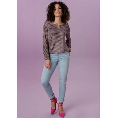 ANISTON SELECTED Modell - Bedrucktes Langarmshirt - Damen ANISTON SELECTED Modell - Bedrucktes Langarmshirt - Damen