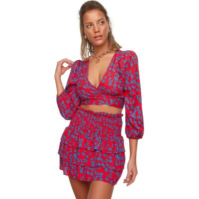 Ensemble deux pièces Trendyol Col en V Rouge - Set Ensemble deux pièces Trendyol Col en V Rouge - Set