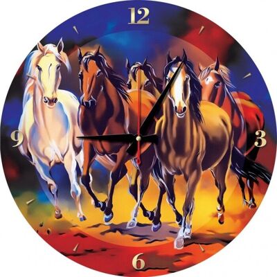 Art Puzzle Horloge de Troupeau de Chevaux - 570 Pièces Puzzle avec Cadre - Publicité Art Puzzle Horloge de Troupeau de Chevaux - 570 Pièces Puzzle avec Cadre - Publicité