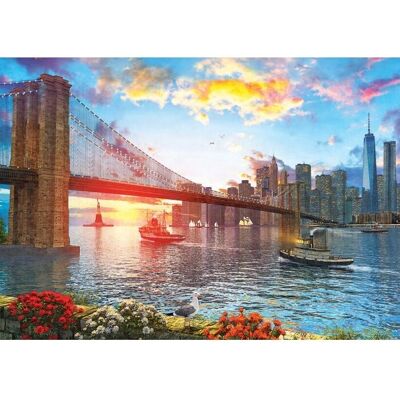 Artpuzzle Západ slunce v New Yorku - Puzzle Artpuzzle Západ slunce v New Yorku - Puzzle