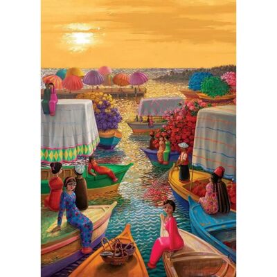 Art Puzzle Puzzle Flower Harbor - 1000 pièces - Publicité Art Puzzle Puzzle Flower Harbor - 1000 pièces - Publicité