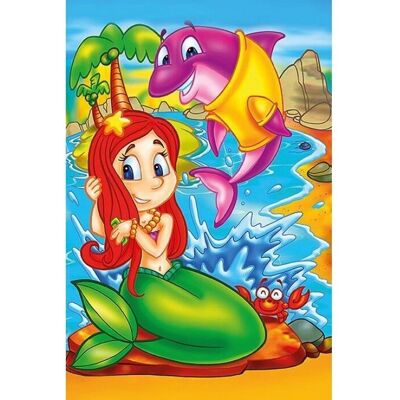 Puzzle en bois Art Puzzle Sirène et ses amis - 16 pièces - Publicité Puzzle en bois Art Puzzle Sirène et ses amis - 16 pièces - Publicité