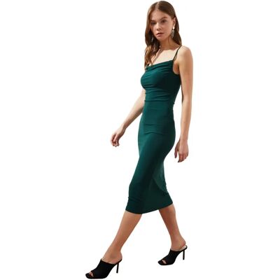 Trendyol Dress Green - Cowl Neck, Bodycon, Standard Sleeve Trendyol Dress Green - Cowl Neck, Bodycon, Standard Sleeve