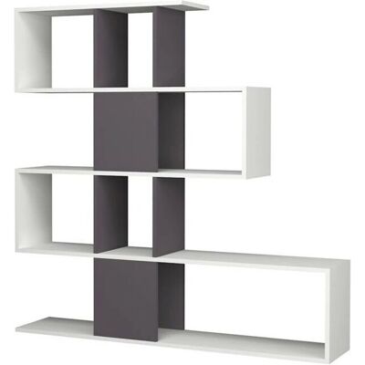 Iperbriko Aktif Estantería Blanca-Gris 4 Niveles - Estantería Iperbriko Aktif Estantería Blanca-Gris 4 Niveles - Estantería