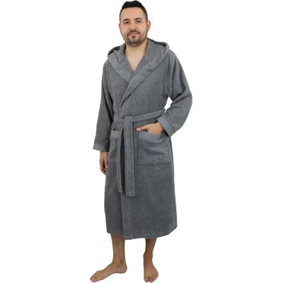 LEONIQUE XXXL Dunkelgrauer Unisex-Bademantel - Badekleidung LEONIQUE XXXL Dunkelgrauer Unisex-Bademantel - Badekleidung