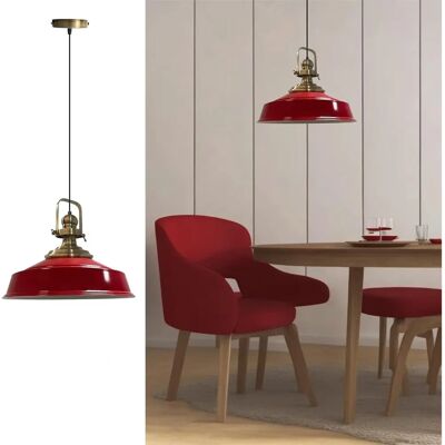 BAMYUM Vintage Metall Pendelleuchte - Verstellbar 120cm - 41cm Durchmesser BAMYUM Vintage Metall Pendelleuchte - Verstellbar 120cm - 41cm Durchmesser