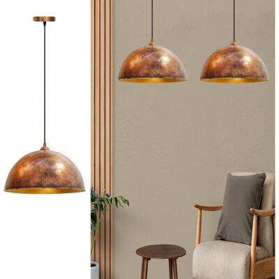 Pendelleuchte Asletl - Vintage Metall Hängeleuchte - 30cm Durchmesser Pendelleuchte Asletl - Vintage Metall Hängeleuchte - 30cm Durchmesser