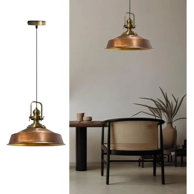 BAMYUM Vintage Metal Pendelleuchte - 41cm Retro Industriell Licht BAMYUM Vintage Metal Pendelleuchte - 41cm Retro Industriell Licht