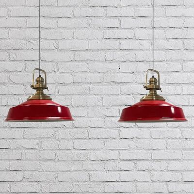 Vintage Metall-Pendelleuchte - Verstellbares Kabel - E27 - Decken- oder Hängeleuchte Vintage Metall-Pendelleuchte - Verstellbares Kabel - E27 - Decken- oder Hängeleuchte
