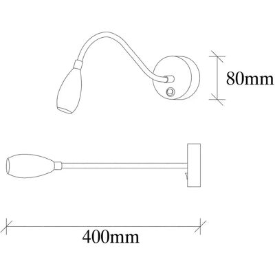 Opviq Wandleuchte Reading - 3251 - Verstellbare Metallschreibtischlampe Opviq Wandleuchte Reading - 3251 - Verstellbare Metallschreibtischlampe