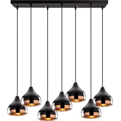 Opviq Yildo 7-Lichter Schwarze Metall-Pendellampe - Kronleuchter Opviq Yildo 7-Lichter Schwarze Metall-Pendellampe - Kronleuchter
