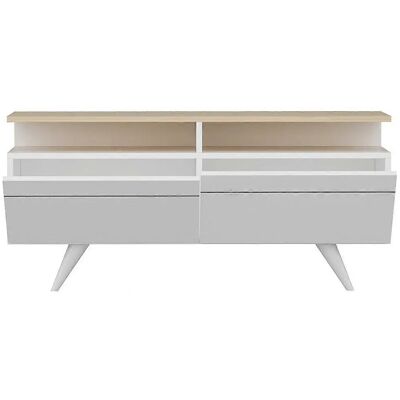 MUEBLES Kailua 954 Weiß TV-Schrank - 120x52x35cm MUEBLES Kailua 954 Weiß TV-Schrank - 120x52x35cm