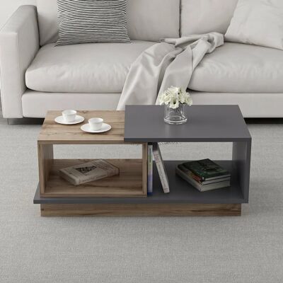 MUEBLES Kailua 1101 - Gelamineerde rechthoekige salontafel - Hoekig MUEBLES Kailua 1101 - Gelamineerde rechthoekige salontafel - Hoekig