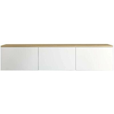 Meuble TV Kailua Chêne Blanc - TV Stand - Publicité Meuble TV Kailua Chêne Blanc - TV Stand - Publicité