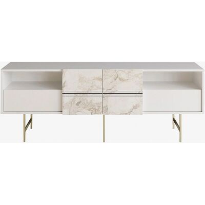 MUEBLES Kailua 494 TV Stand - Moderne Hvid Elegant Opbevaring MUEBLES Kailua 494 TV Stand - Moderne Hvid Elegant Opbevaring
