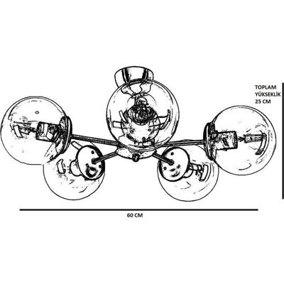 Opviq Libusa - Pendelleuchte - Durchmesser 60cm, Höhe 25cm, E27 60W max Opviq Libusa - Pendelleuchte - Durchmesser 60cm, Höhe 25cm, E27 60W max