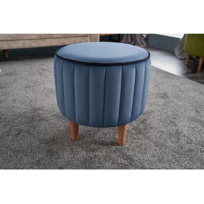 Atelier del Sofa Lindy Samt-Pouf - Blau - Hocker Atelier del Sofa Lindy Samt-Pouf - Blau - Hocker