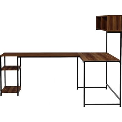 MUEBLES Walnuss Schwarz Eck-Schreibtisch - Computer Desk MUEBLES Walnuss Schwarz Eck-Schreibtisch - Computer Desk