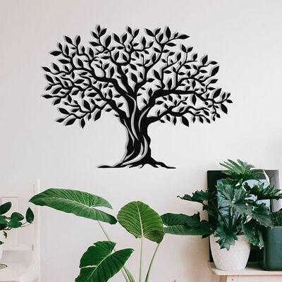 Wallity M0111 Decoración de Pared de Metal con Hoja - Decoración de Pared Wallity M0111 Decoración de Pared de Metal con Hoja - Decoración de Pared