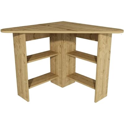 Homemania Corner Desk - Home Design - Table, PC Stand, Shelf - Melamine Chipboard - Office, Studio, Bedroom Homemania Corner Desk - Home Design - Table, PC Stand, Shelf - Melamine Chipboard - Office, Studio, Bedroom