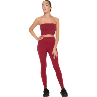 Leggings Sport pour Femmes à Taille Haute - Bordeaux - Taille XS/S - Trendyol Leggings Sport pour Femmes à Taille Haute - Bordeaux - Taille XS/S - Trendyol