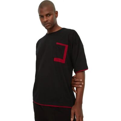 T-Shirt Oversized Noir en Coton de Trendyol - Homme T-Shirt Oversized Noir en Coton de Trendyol - Homme