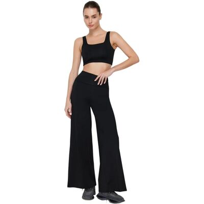 Pantalons de sport larges noirs Trendyol - Taille haute Pantalons de sport larges noirs Trendyol - Taille haute