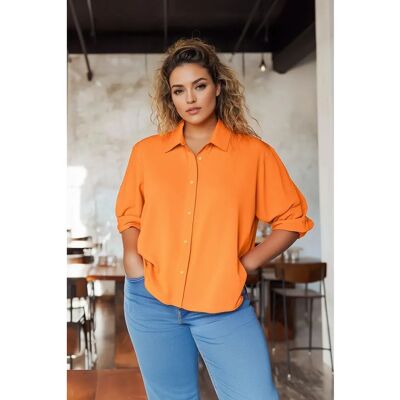 Oranžová košile Trendyol 2XL/44 - Žena Oranžová košile Trendyol 2XL/44 - Žena