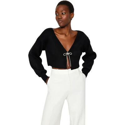 Trendyol Cardigan Basic Tricot Noir - Femme Trendyol Cardigan Basic Tricot Noir - Femme