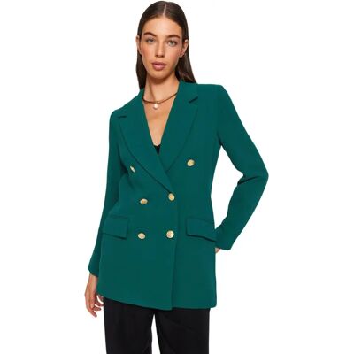 Blazer Oversize Vert Émeraude - Tissé Blazer Oversize Vert Émeraude - Tissé
