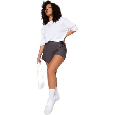 Trendyol 52 Șorturi gri cu talie înaltă - Shorts Trendyol 52 Șorturi gri cu talie înaltă - Shorts