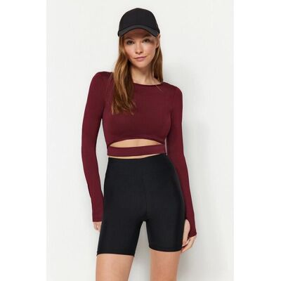 Trendyol Burgund Crop-Top - Sportswear Trendyol Burgund Crop-Top - Sportswear