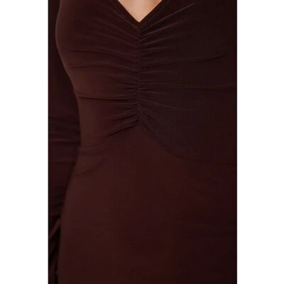 Trendyol Schwarzes Body-Sitz Fenster/Ausgeschnittenes Gestricktes Abendkleid - Abendkleid Trendyol Schwarzes Body-Sitz Fenster/Ausgeschnittenes Gestricktes Abendkleid - Abendkleid