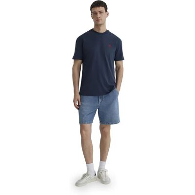 T-Shirt da Uomo in Cotone Blu Scuro - Abbigliamento Casual T-Shirt da Uomo in Cotone Blu Scuro - Abbigliamento Casual