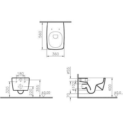 Vitra 7672B483-0101 WC Suspendu V-Fit 2.0 Noir Mat - Toilet - Publicité Vitra 7672B483-0101 WC Suspendu V-Fit 2.0 Noir Mat - Toilet - Publicité