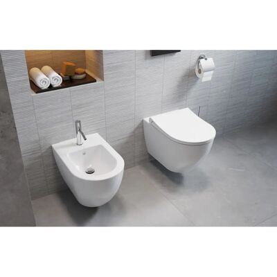 Steinkamp Living 2.0 Wand-Bidet - Wand-Bidet mit verdecktem Zulauf und Überlauf Steinkamp Living 2.0 Wand-Bidet - Wand-Bidet mit verdecktem Zulauf und Überlauf