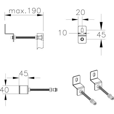 Pianura EASYPro Montageset - Wandmontage - 360 Grad Drehbar Pianura EASYPro Montageset - Wandmontage - 360 Grad Drehbar